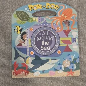 New Melissa & Doug Childrens Book Poke-a-Dot: All Around The Sea for toddlers